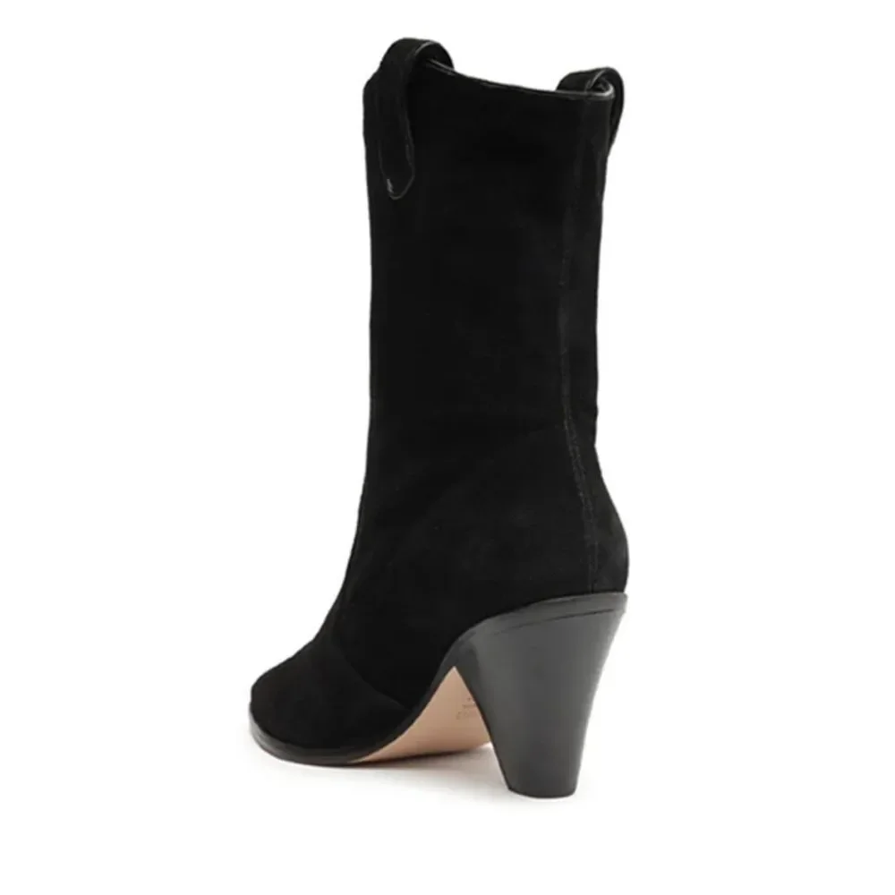 Schutz Mackie Women's Black Suede Ankle Boots size 10 - Picture 3 of 5